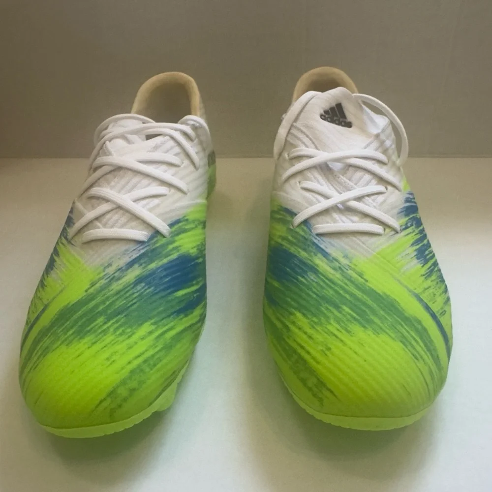 New! Adidas Nemeziz 19.2 Cleats – White & Lime Green Athletic Shoes (Men’s 11)